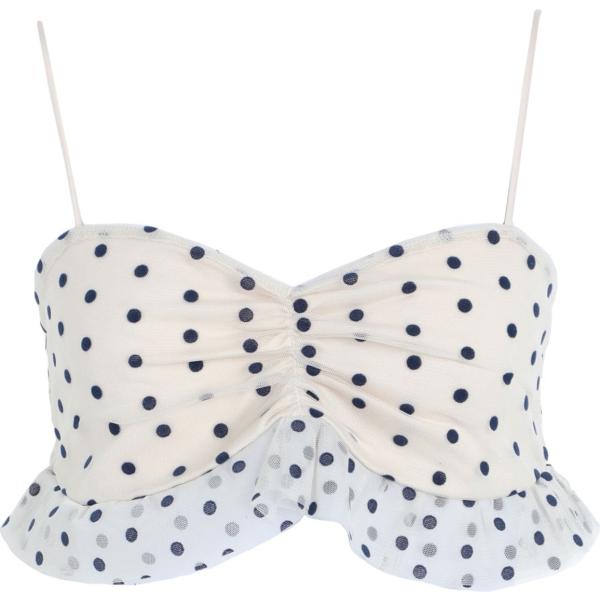 top Only grigio a pois