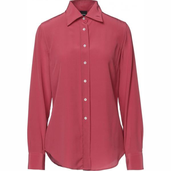 camicie Aspesi rosso tinta unita