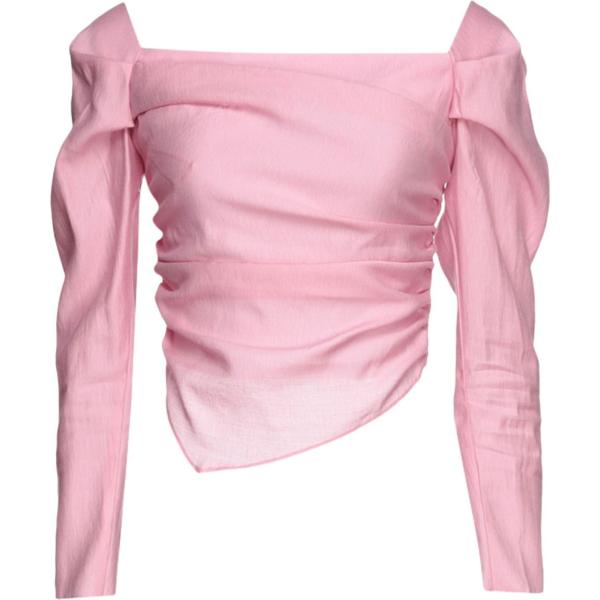 bluse Topshop rosa tinta unita