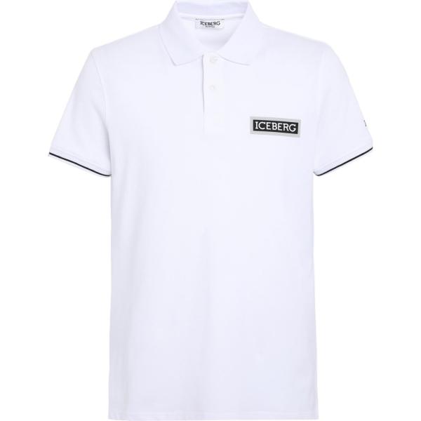 polo Iceberg bianco con stampe