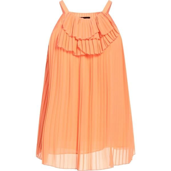top Emporio Armani arancione tinta unita