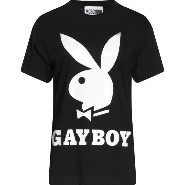 t-shirt Moschino nero con stampe