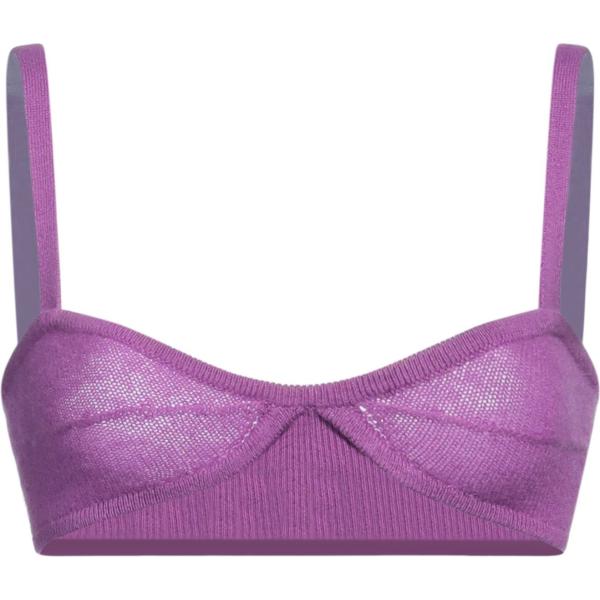 top Khaite viola tinta unita