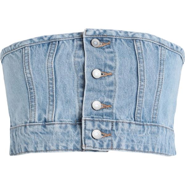 top Levis blu tinta unita