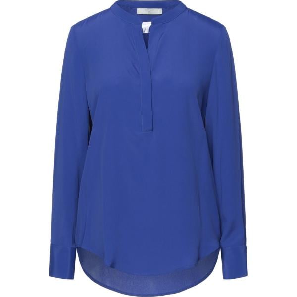 bluse BEATRICE .b blu tinta unita