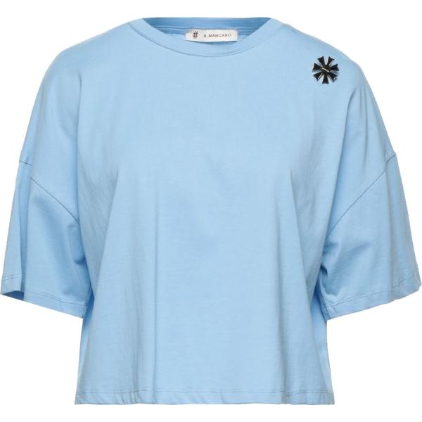 t-shirt Mangano blu