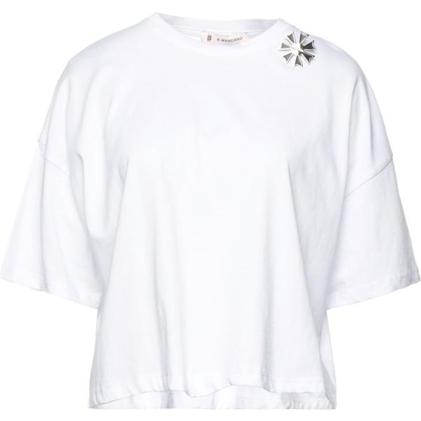 t-shirt Mangano bianco
