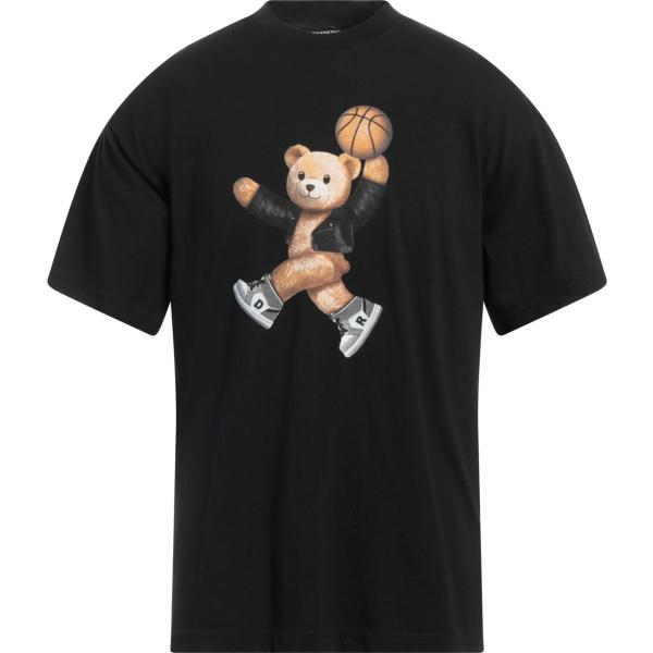 t-shirt Domrebel nero tinta unita