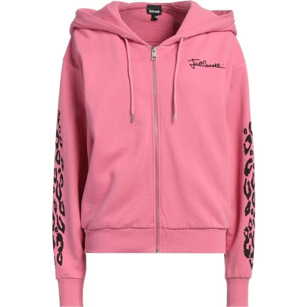 felpe con cappuccio Just Cavalli rosa con stampe
