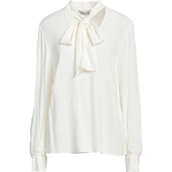 bluse Trussardi bianco tinta unita