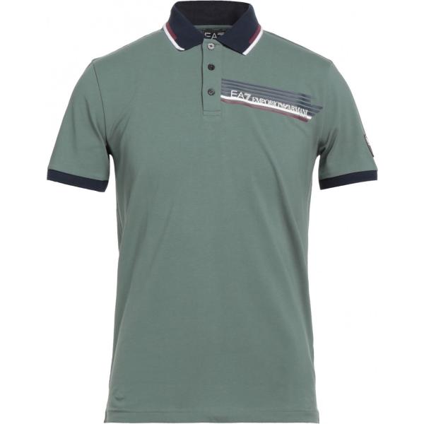 polo Ea7 grigio con stampe
