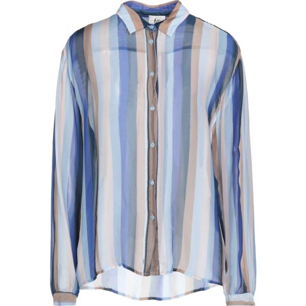 camicie Attic And Barn blu a righe