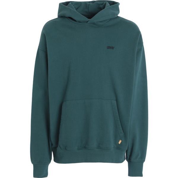 felpe con cappuccio Levis verde tinta unita