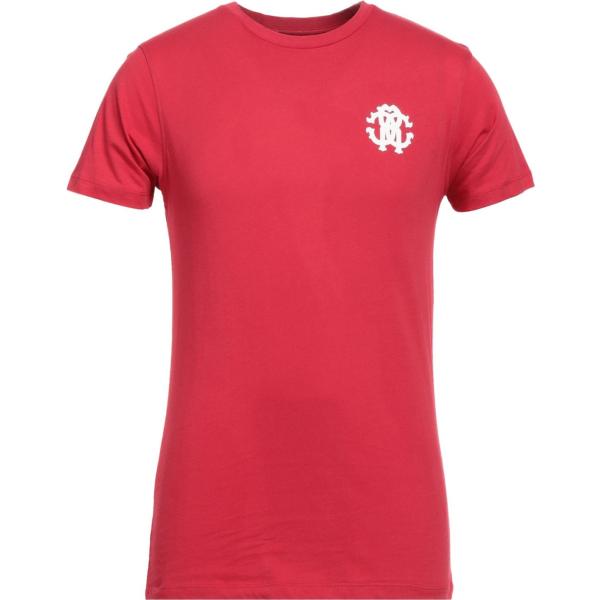 t-shirt Roberto Cavalli rosso con stampe