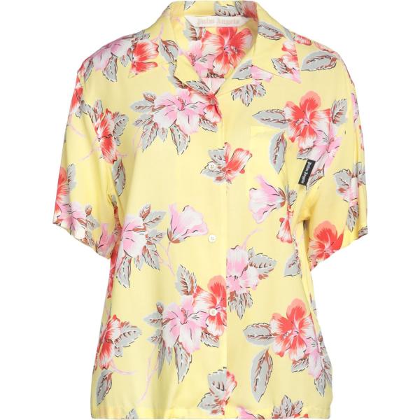 camicie a manica corta Palm Angels giallo a fiori
