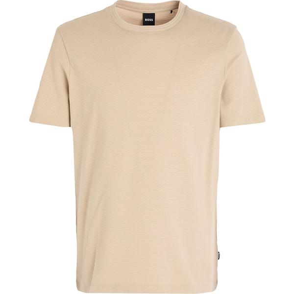 t-shirt Boss marrone tinta unita