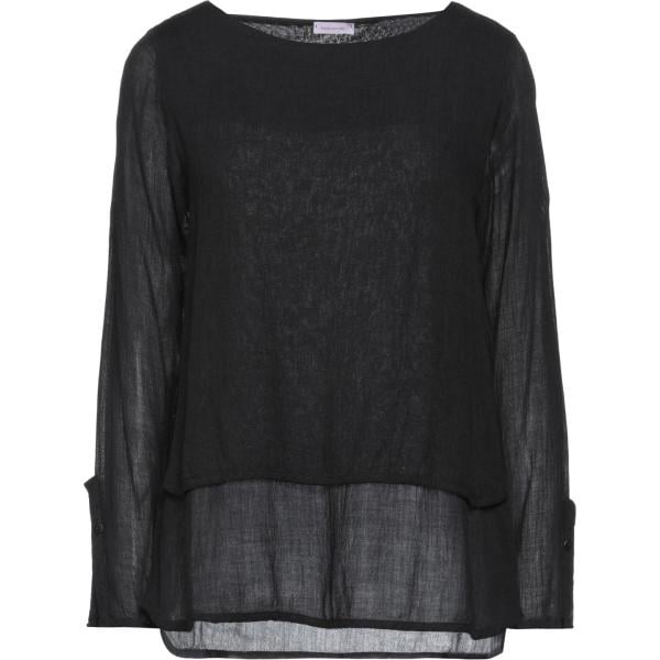 top Rossopuro nero tinta unita