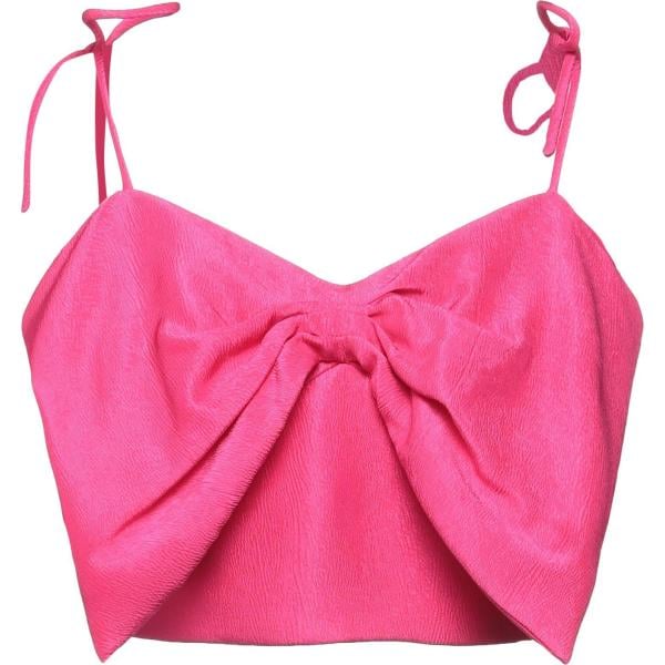 top Msgm rosa tinta unita