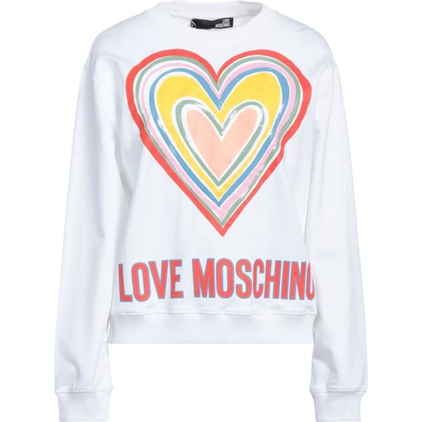 felpe Love Moschino bianco con stampe
