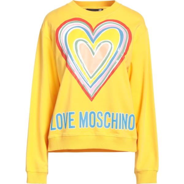 felpe Love Moschino giallo con stampe