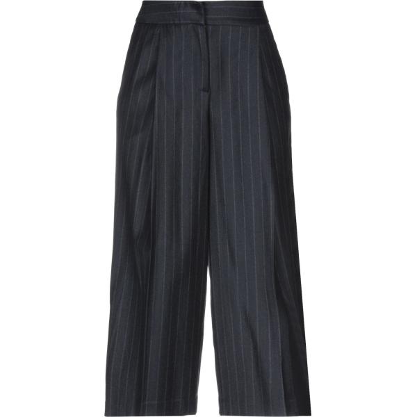 Pantalone capri motivo gessato vita alta con zip interno sfoderato in flanella con gancetto Christian Pellizzari a righe