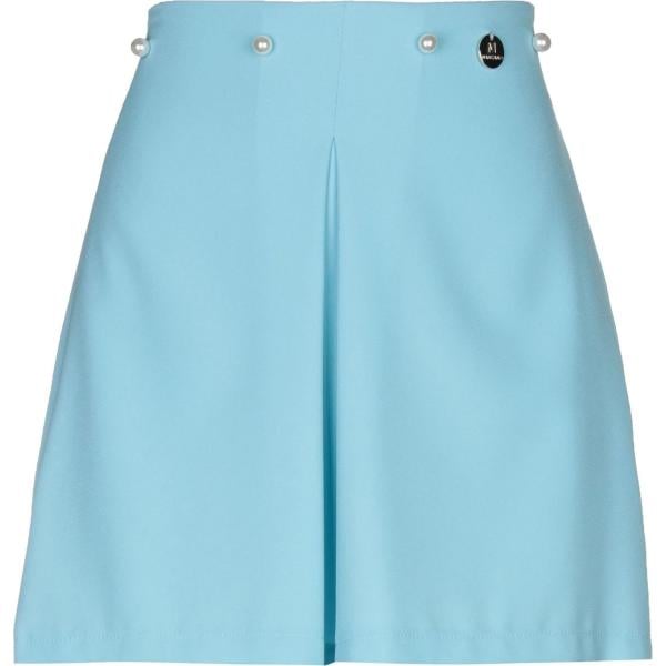 Shorts senza tasche con perline vita alta con zip crêpe Mangano tinta unita