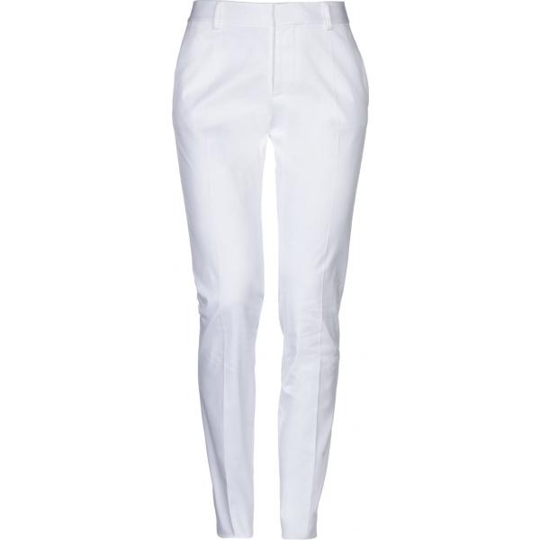 pantalone lungo Dsquared2 bianco tinta unita