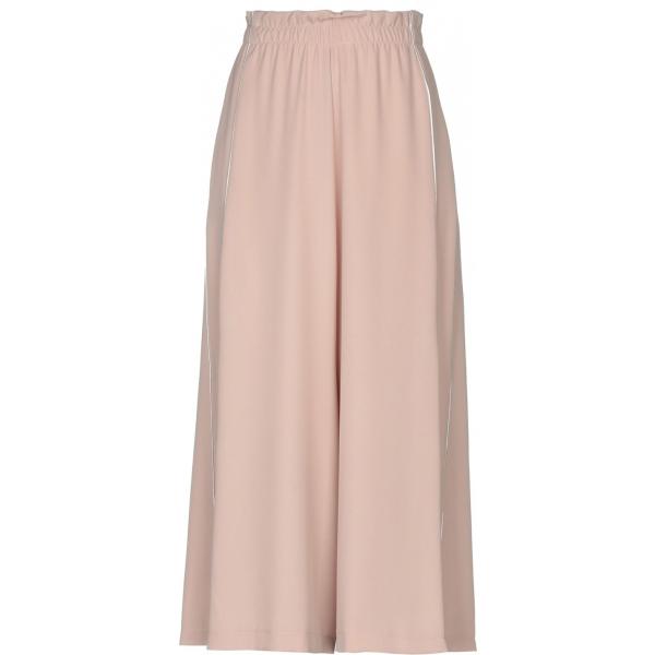 Pantalone con bande laterali senza tasche crêpe Berna tinta unita