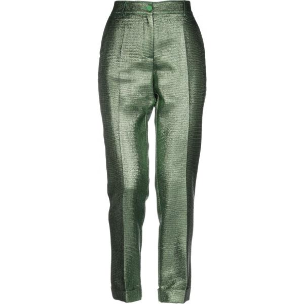 Pantalone gamba cono effetto laminato con zip tinta unita P.a.r.o.s.h. verde tinta unita