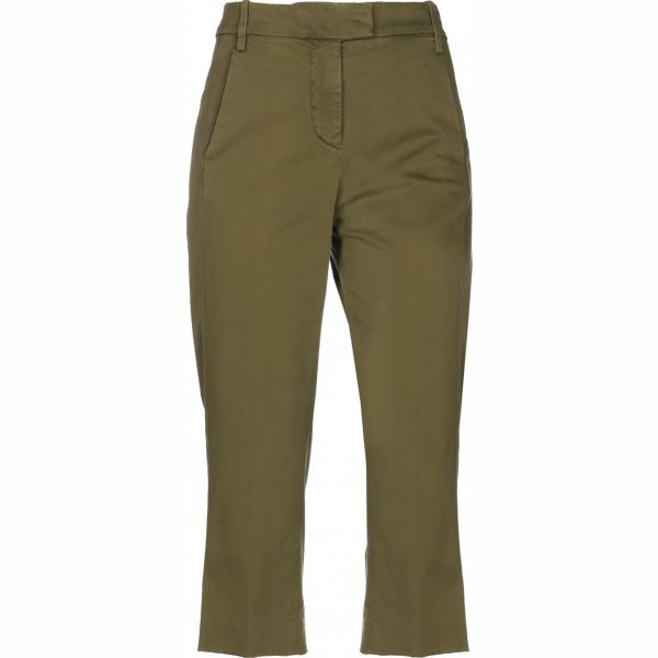 pantaloni capri Dondup verde tinta unita