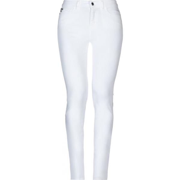 Pantalone con zip twill Love Moschino tinta unita