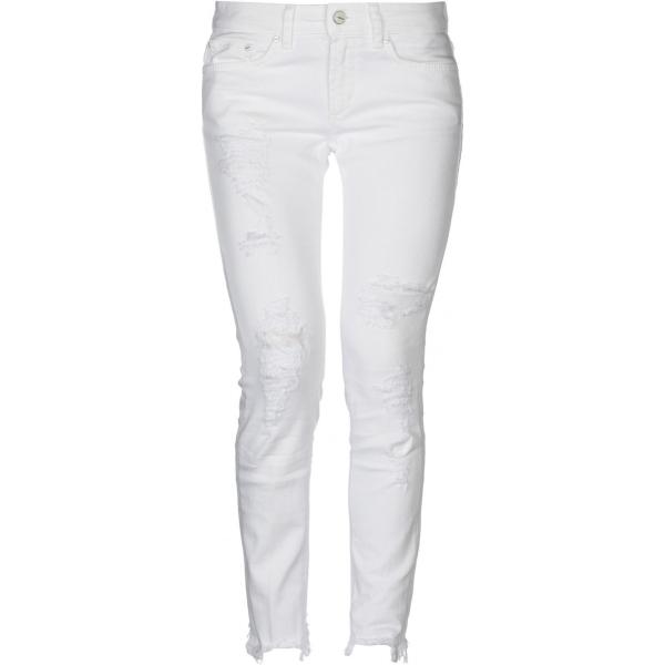 pantalone lungo Dondup bianco tinta unita