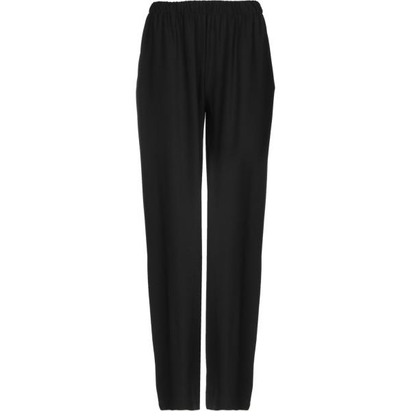 Pantalone a sigaretta crêpe Alberta Ferretti nero tinta unita