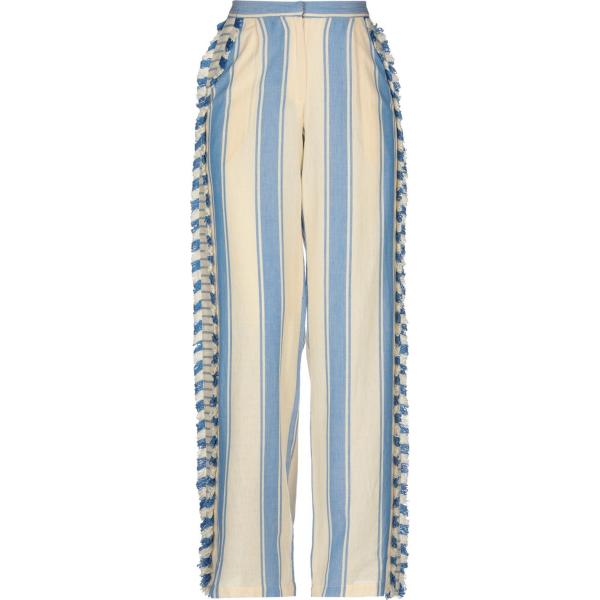 Pantalone a sigaretta a righe con frange in cotone con tasche Dodo Bar Or a righe