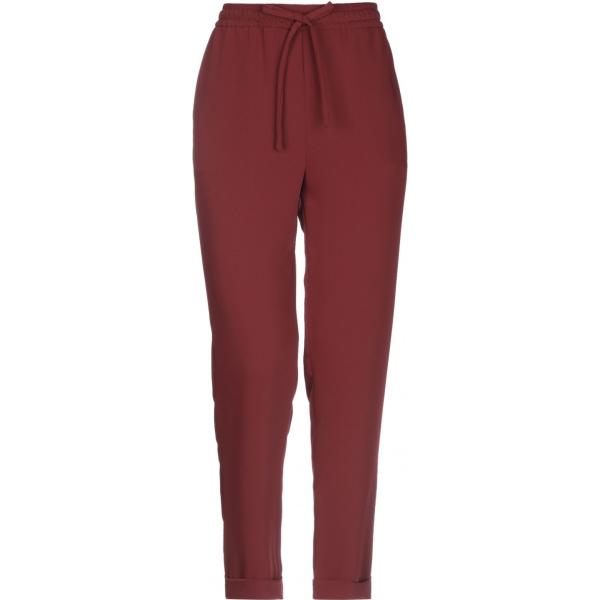 Pantalone gamba cono vita alta con coulisse in raso tinta unita P.a.r.o.s.h. rosso tinta unita