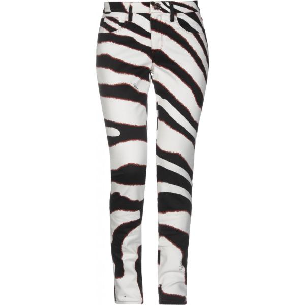 jeans Roberto Cavalli bianco animalier