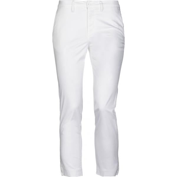 pantaloni European Culture bianco tinta unita