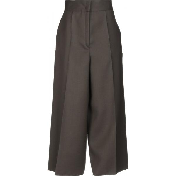 Pantalone vita alta con zip in seta twill Jil Sander tinta unita