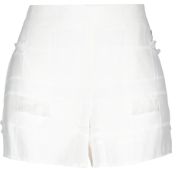 Shorts con frange e zip in cady tinta unita Versace Jeans tinta unita