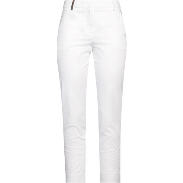 pantaloni Peserico bianco tinta unita