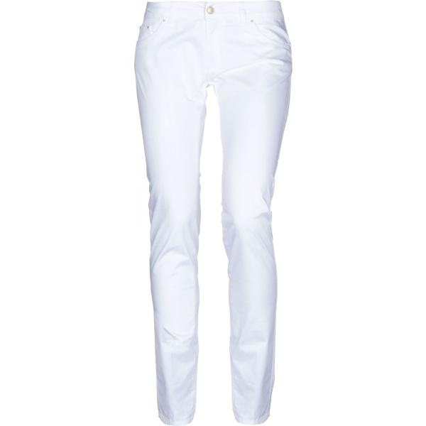 pantaloni No Lab bianco tinta unita