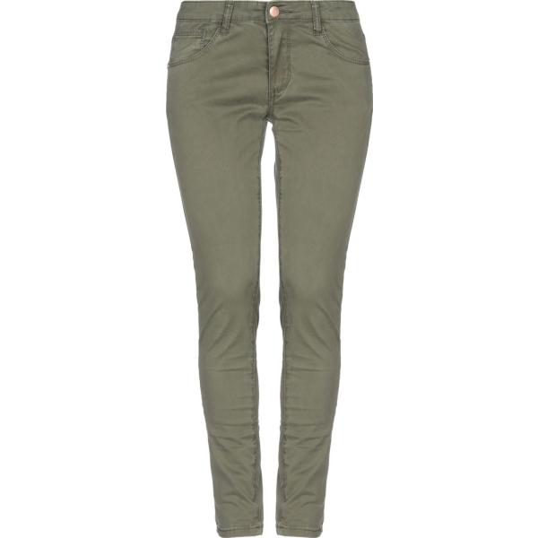 pantaloni YES ZEE by ESSENZA verde tinta unita