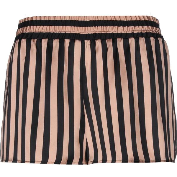 Shorts contrasto vita alta in raso Elisabetta Franchi rosa a righe