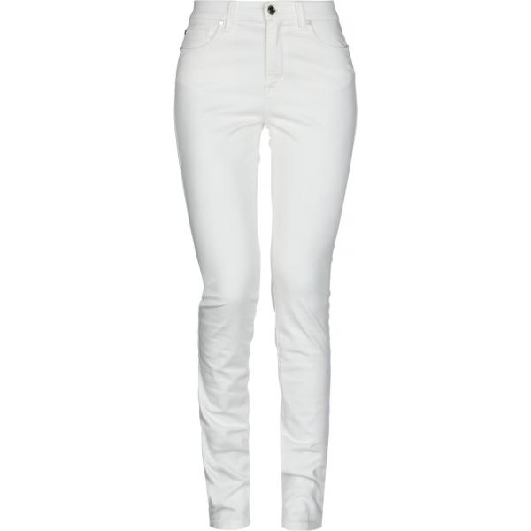 Pantalone a sigaretta con zip in gabardine tinta unita Les Copains bianco tinta unita
