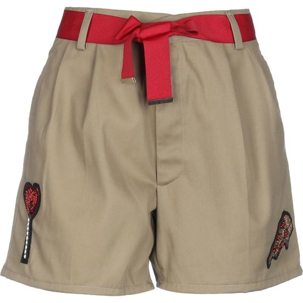 Shorts con fusciacca contrasto vita alta con zip in gabardine tinta unita Pinko tinta unita