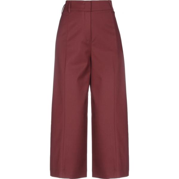 pantaloni Twinset marrone tinta unita