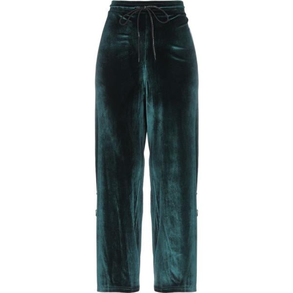 Pantalone a sigaretta con strass vita alta con coulisse in ciniglia con bande laterali tinta unita Must tinta unita