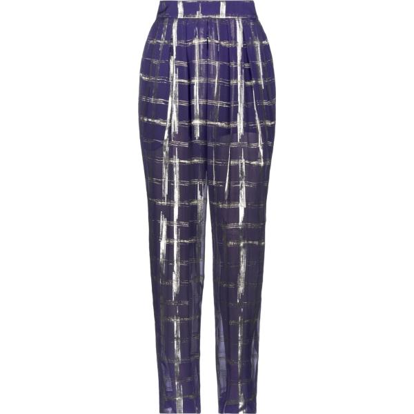 pantaloni Alberta Ferretti viola a quadri
