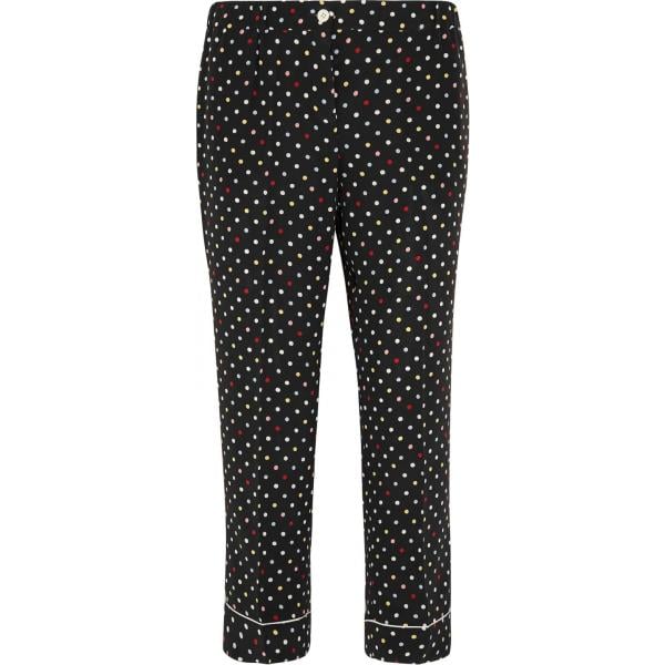 pantaloni capri Miu Miu nero a pois