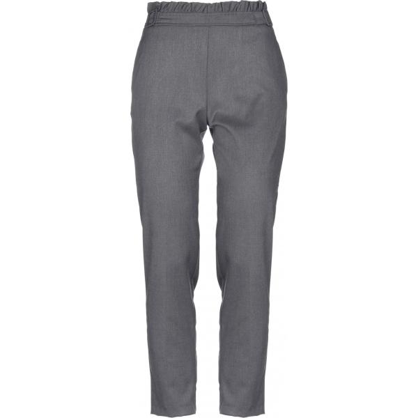Pantalone a sigaretta con ruches vita alta con fibbia tinta unita Kaos tinta unita